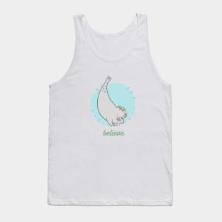 Believe - Cute Seal with Flower Crown T-Shirt Tank Top